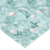 Flamingo Orchid Tropical Pattern Blauwgroen ID868 Tafelkleed (Gekanteld)