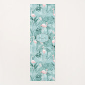 Flamingo Orchid Tropical Pattern Blauwgroen ID868 Yogamat (Voorkant)