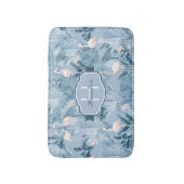 Flamingo Orchid Tropical Pattern Blue ID868 Badmat (Voorkant Verticaal)