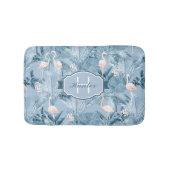 Flamingo Orchid Tropical Pattern Blue ID868 Badmat (Voorkant)
