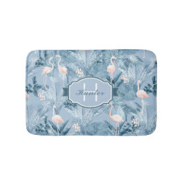 Flamingo Orchid Tropical Pattern Blue ID868 Badmat