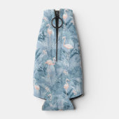 Flamingo Orchid Tropical Pattern Blue ID868 Flesjeskoeler (Achterkant)