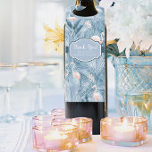 Flamingo Orchid Tropical Pattern Blue ID868 Flessenhanger