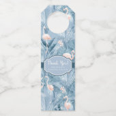 Flamingo Orchid Tropical Pattern Blue ID868 Flessenhanger (Voorkant)