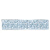 Flamingo Orchid Tropical Pattern Blue ID868 Korte Tafelloper (Horizontaal)