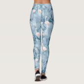 Flamingo Orchid Tropical Pattern Blue ID868 Leggings (Achterkant)