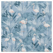 Flamingo Orchid Tropical Pattern Blue ID868 Stof (Swatch)