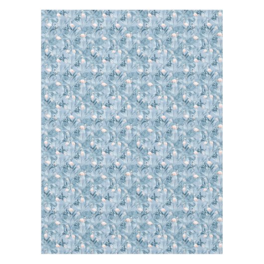 Flamingo Orchid Tropical Pattern Blue ID868 Tafelkleed (Voorkant)