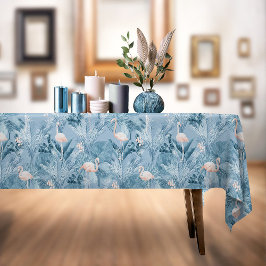 Flamingo Orchid Tropical Pattern Blue ID868 Tafelkleed