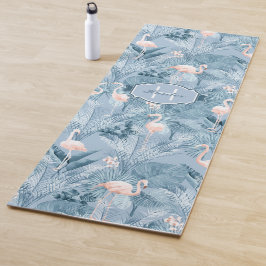Flamingo Orchid Tropical Pattern Blue ID868 Yogamat