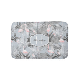 Flamingo Orchid Tropical Pattern Grey ID868 Badmat