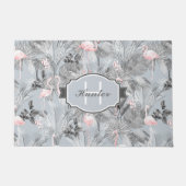 Flamingo Orchid Tropical Pattern Grey ID868 Deurmat (Voorkant)
