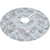 Flamingo Orchid Tropical Pattern Grey ID868 Kerstboom Rok (Gekanteld)