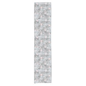 Flamingo Orchid Tropical Pattern Grey ID868 Korte Tafelloper (Voorkant)