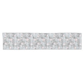 Flamingo Orchid Tropical Pattern Grey ID868 Korte Tafelloper (Horizontaal)