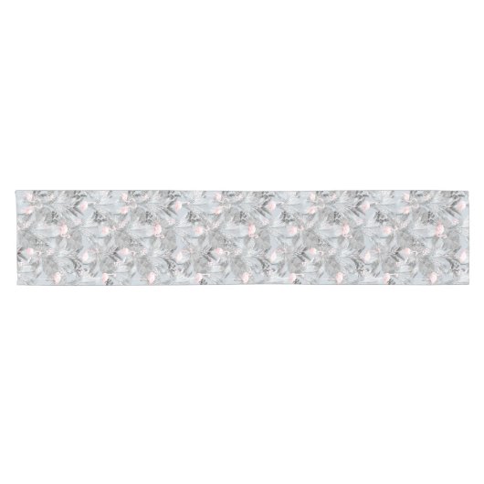 Flamingo Orchid Tropical Pattern Grey ID868 Korte Tafelloper (Horizontaal)