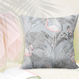 Flamingo Orchid Tropical Pattern Grey ID868 Kussen
