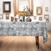 Flamingo Orchid Tropical Pattern Grey ID868 Tafelkleed