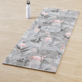 Flamingo Orchid Tropical Pattern Grey ID868 Yogamat