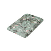 Flamingo Orchid Tropical Pattern Sage ID868 Badmat (Gekanteld)