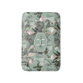 Flamingo Orchid Tropical Pattern Sage ID868 Badmat (Voorkant Verticaal)
