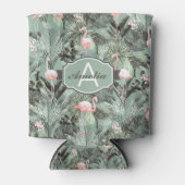 Flamingo Orchid Tropical Pattern Sage ID868 Blikjeskoeler (Voorkant)