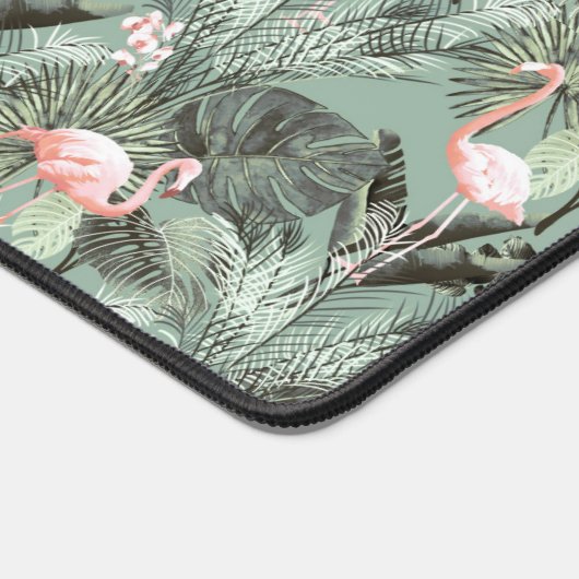 Flamingo Orchid Tropical Pattern Sage ID868 Bureaumat (Hoek)