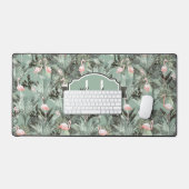 Flamingo Orchid Tropical Pattern Sage ID868 Bureaumat (Keyboard & Muis)