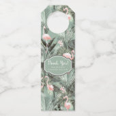 Flamingo Orchid Tropical Pattern Sage ID868 Flessenhanger (Voorkant)