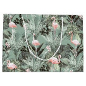 Flamingo Orchid Tropical Pattern Sage ID868 Groot Cadeauzakje (Achterkant)