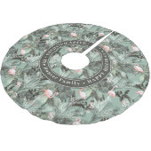 Flamingo Orchid Tropical Pattern Sage ID868 Kerstboom Rok (Gekanteld)