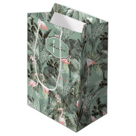 Flamingo Orchid Tropical Pattern Sage ID868 Medium Cadeauzakje