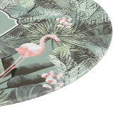 Flamingo Orchid Tropical Pattern Sage ID868 Snijplank (Hoek)