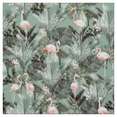 Flamingo Orchid Tropical Pattern Sage ID868 Stof (Swatch)