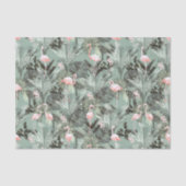 Flamingo Orchid Tropical Pattern Sage ID868 Tissuepapier (Voorkant)