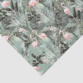 Flamingo Orchid Tropical Pattern Sage ID868 Tissuepapier (Detail)