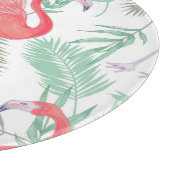 Flamingo, orchidee: romantisch patroon. snijplank (Hoek)