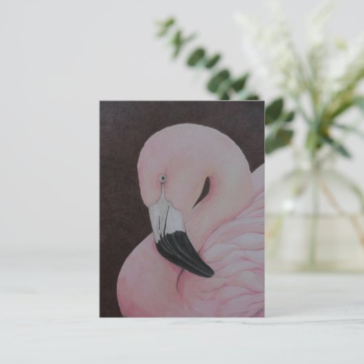 Flamingo Original Bird Art Briefkaart (Staand voorkant)