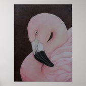 Flamingo Original Bird Art Print (Voorkant)
