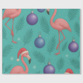 Flamingo Ornament Holiday Cadeaupapier (Vlak)