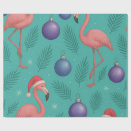 Flamingo Ornament Holiday Cadeaupapier