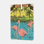  flamingo-Ornament Metalen Ornament (Voorkant links)