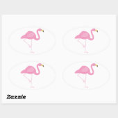 Flamingo Ovale Sticker (Vel)
