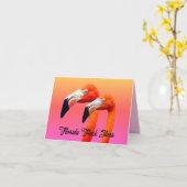 "Flamingo Paar"  Kaart (Gele Bloem)