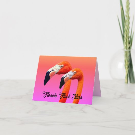 "Flamingo Paar"  Kaart (Voorkant)