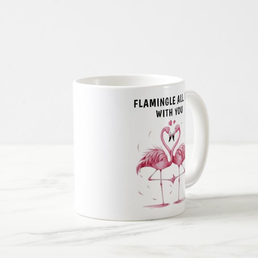 Flamingo Paar Koffiemok (Voorkant rechts)