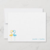 Flamingo Paar Maatwerk Platte Dankkaartjes Kaart (Voorkant)