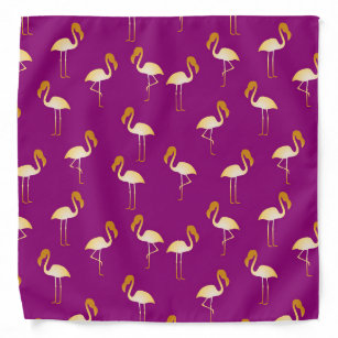 Flamingo paarse goudkleurig bandana