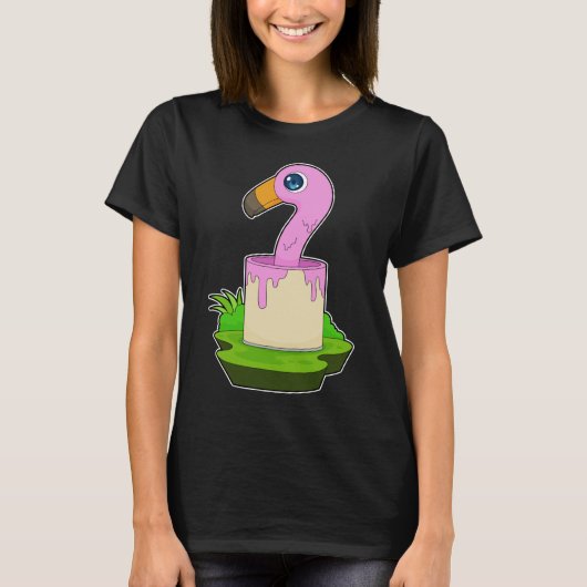 Flamingo Painter Emmer Schilderen T-shirt (Voorkant)