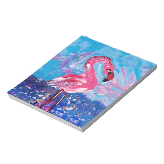 Flamingo Painting Notitieblok (Linkerzijde)